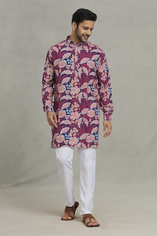 Leaf Print Kurta Set 