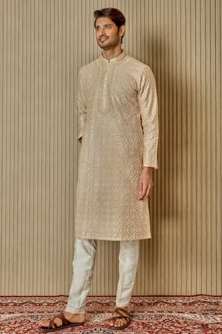 Floral Jaal Embroidered Kurta Set 