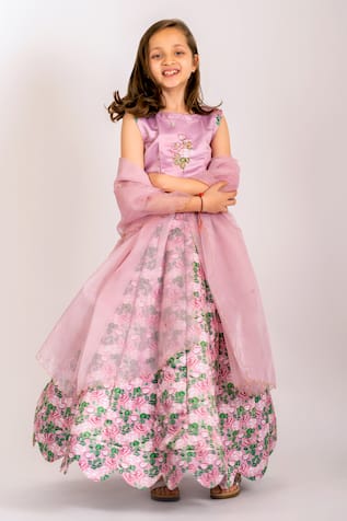 Petunia Garden Print Lehenga Set 