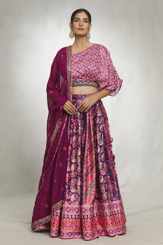 Samyukta Singhania Paisley Geometric Print Lehenga Set