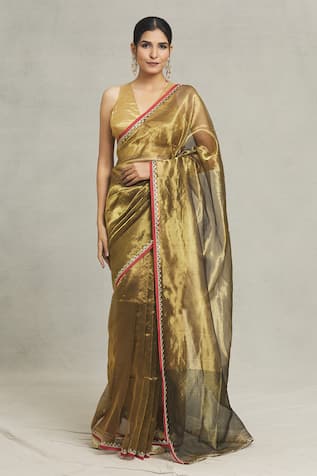 Pranay Baidya Border Embellished Saree 