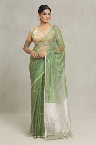 Pranay Baidya Lace Border Embellished Saree 