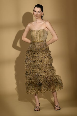 Angelique Structured Ruffle Dress 