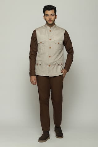 Abraham & Thakore Tonal Trupanto Stripe Stitch Bundi 