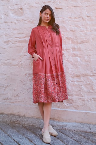 Ayaka Ethel Box Pleated Dress 