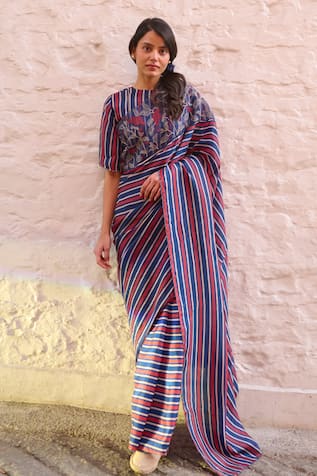 Ayaka Stripe Pattern Saree 