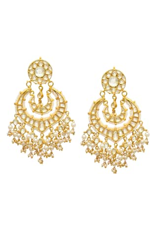 MAISARA JEWELRY Kundan Work Chandbalis 