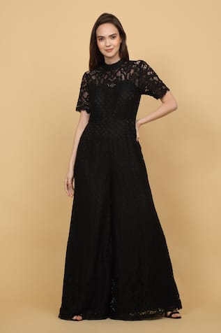 Priyanka Jain Floral Lace Jumpsuit 