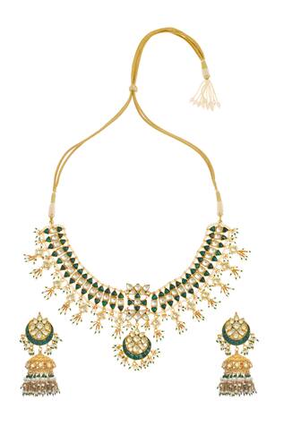 MAISARA JEWELRY Cut Work Jadau Necklace Set 