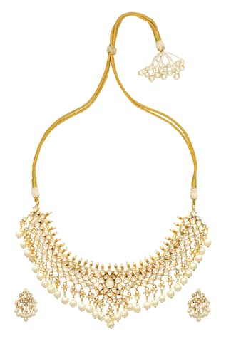 MAISARA JEWELRY Pearl Embellished Necklace Set 