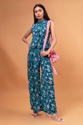 Therealb Floral Print Top With Pant 