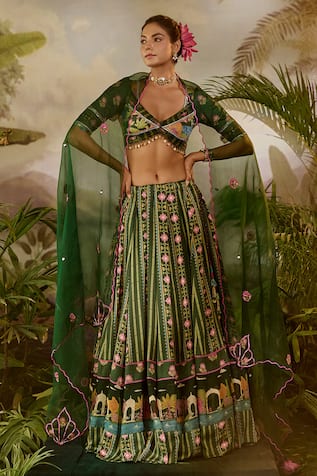 Baise Gaba Riyas Lotus Print Blouse 