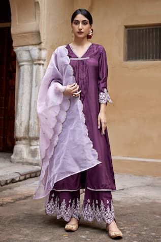 Seher Jaipur Aiza Gathered Kurta Set 