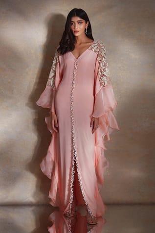 Shloka Khialani Cece Pearl Tassel Bodice Kaftan 