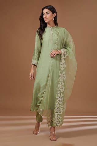 BAIDEHI Fleur Dori Embroidered Kurta Pant Set 