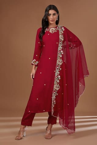 BAIDEHI Florin Embroidered Kurta Pant Set 