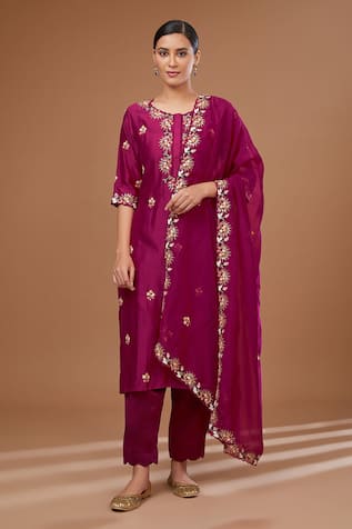 BAIDEHI Gul Embroidered Kurta Pant Set 