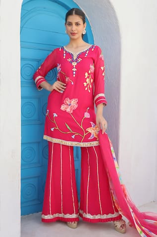 Seams Pret And Couture Seher Embroidered Kurta Sharara Set 