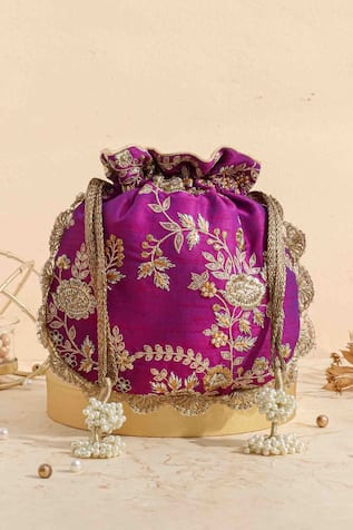 White Potli Bag Online, Bridal Purse Online – modarta