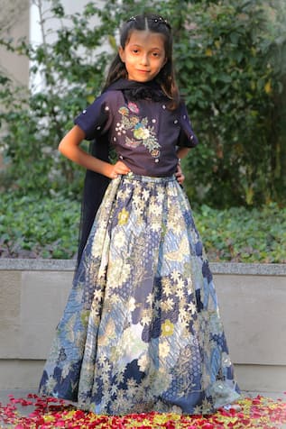 Forest Print Lehenga Set 