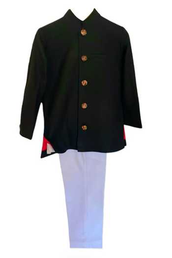 MINIME ORGANICS Full Sleeve Bandhgala With Pant 