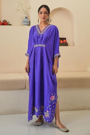 Pita Nila Ariana Dupion Silk Kaftan 