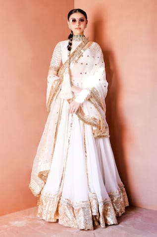 Ranbir Mukherjee Calcutta Gota Embellished Lehenga Set 