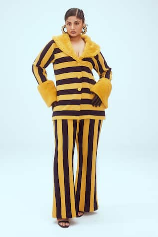 Mai Tai Knitted Striped Jacket & Pant Set 