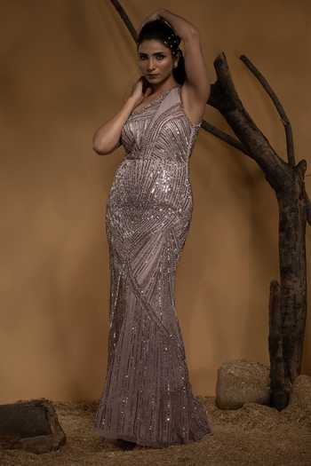 Ambrosia Sequin Hand Embellished Gown 