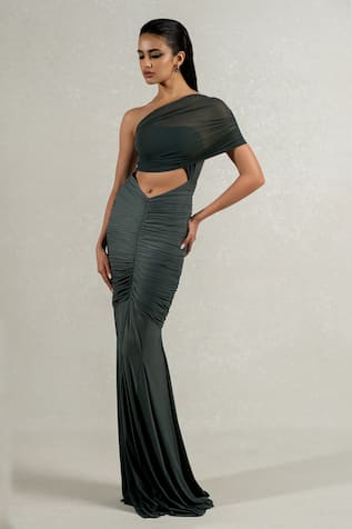 Pinup By Astha Gathered Waist Cut Gown 