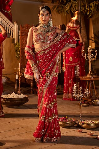 The Royaleum Dezee Embellished Saree Set 