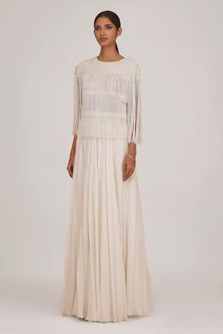 Shriya Som Hand Embroidered Cape & Skirt Set 