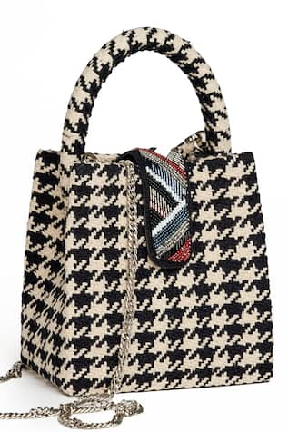 ETCETERA Sparkle Houndstooth Mini Tote Bag 