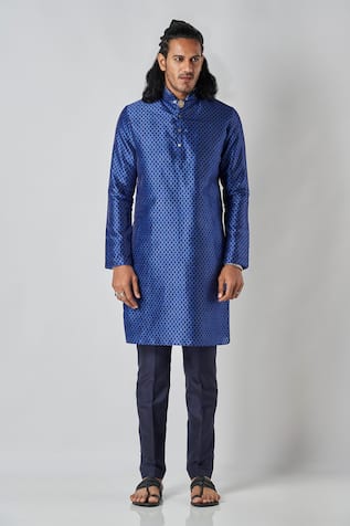 Bubber Blu Sphere Loop Print Kurta 