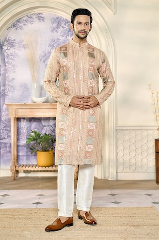 Kasbah x AZA Fleur Thread & Zari Embroidered Kurta With Pant