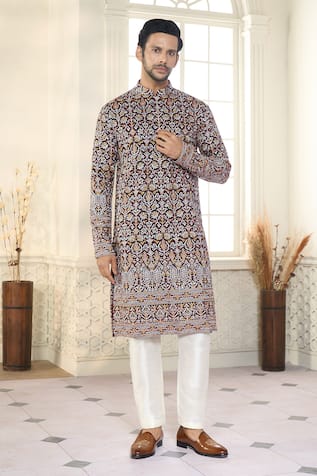 Kasbah x AZA Persian Bloom Embroidered Kurta With Pant 