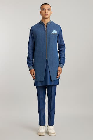 BUBBER COUTURE Hugo Etched Sherwani Jacket 