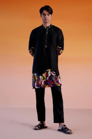 Twenty Nine Mirror Work Kurta & Pant Set 