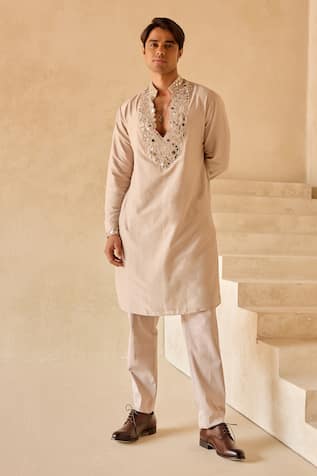 Twenty Nine Mirror Embroidered Kurta & Pant Set 