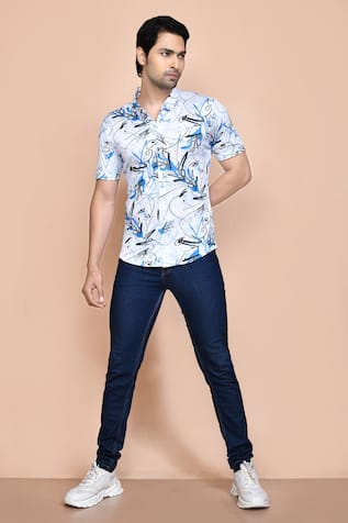 Arihant Rai Sinha Abstract Print Shirt 