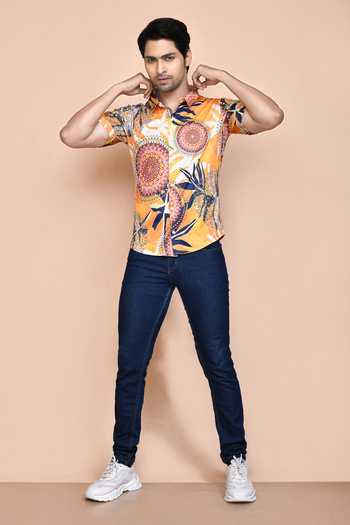 Aryavir Malhotra Floral Mandala Print Shirt 