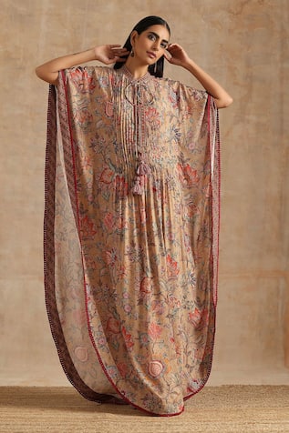 SAMVRIH Floral Print Long Kaftan 