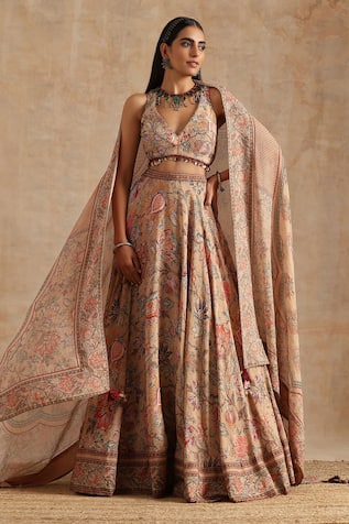 SAMVRIH Floral Print Lehenga Set 