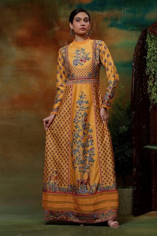 SAMVRIH Swarn Hiran Ghera A-Line Dress 