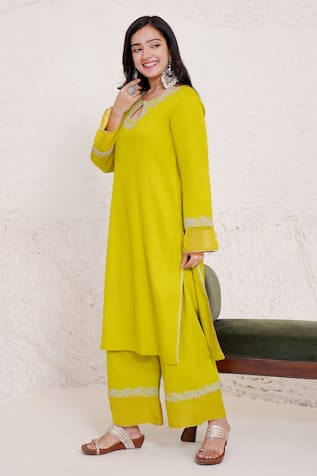 Buy White Silk Chanderi Kurta For Women by Anantaa by Roohi Online at Aza  Fashions.
