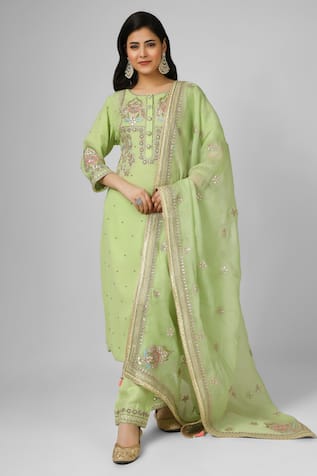 HOUSE OF SUPRIYA Embroidered Kurta Sharara Set 