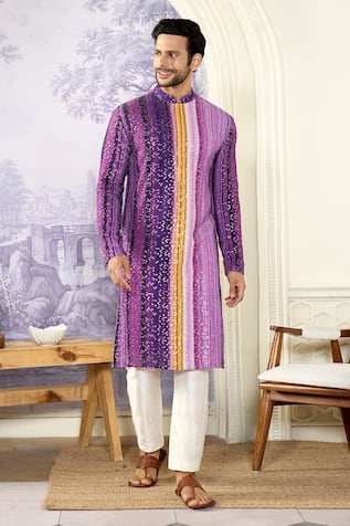 Kasbah x AZA Stripe Print Kurta Set 