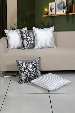 ODE & CLOE Foil Print 5 Pcs Cushion Covers 