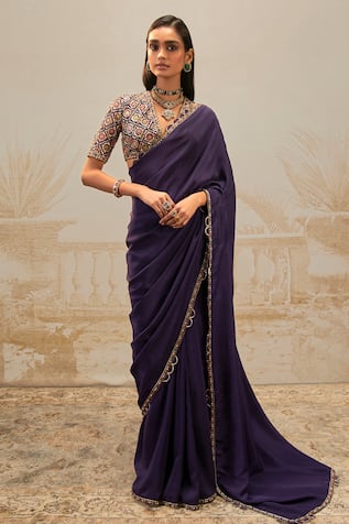 Ridhi Mehra Rangrez Border Embroidered Saree With Blouse 