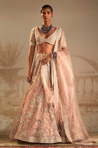 Ridhi Mehra Doli Floral Applique Work Bridal Lehenga Set 